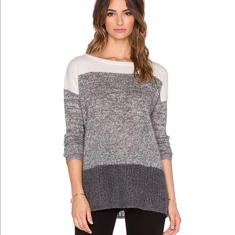 Leo & Sage Ombré Boatneck Sweater EUC